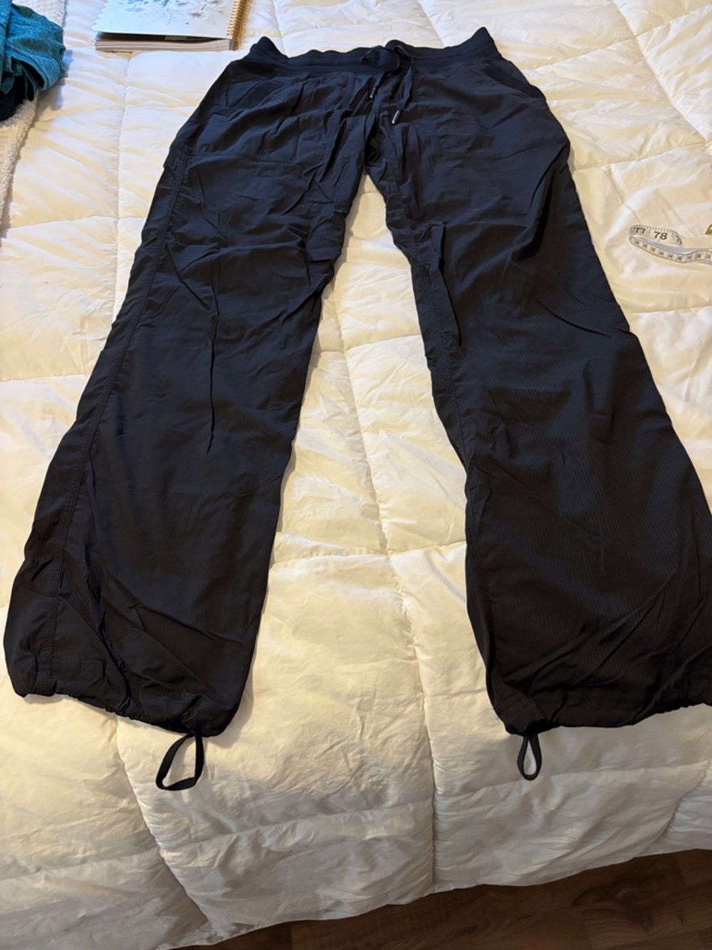 lululemon athletica Black Track Pants with Drawcord Hem